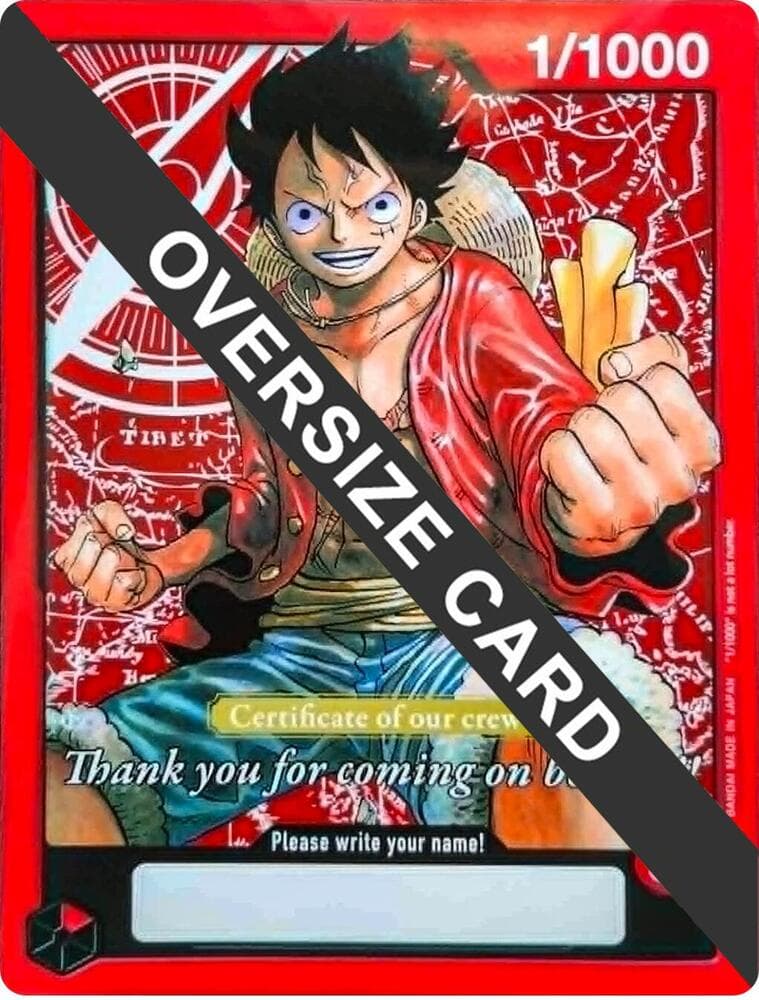 Monkey.D.Luffy (Certificate of our crew) (Oversized)