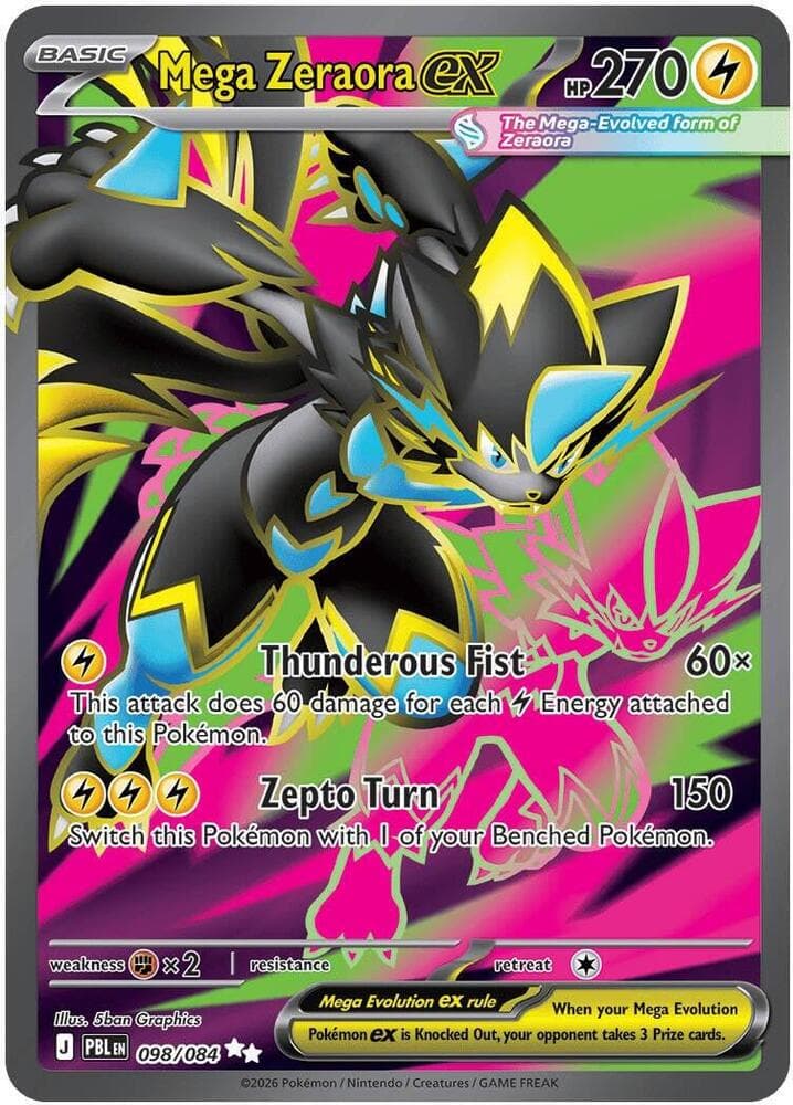 ME05: Pitch Black Mega Zeraora ex 98