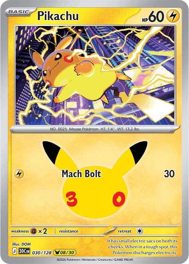 ME: 30th Celebration Pikachu 30