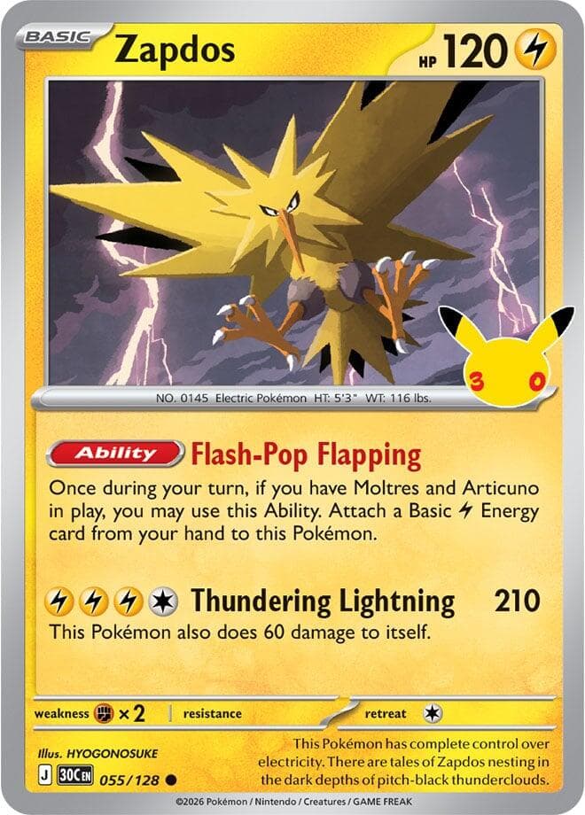ME: 30th Celebration Zapdos 55