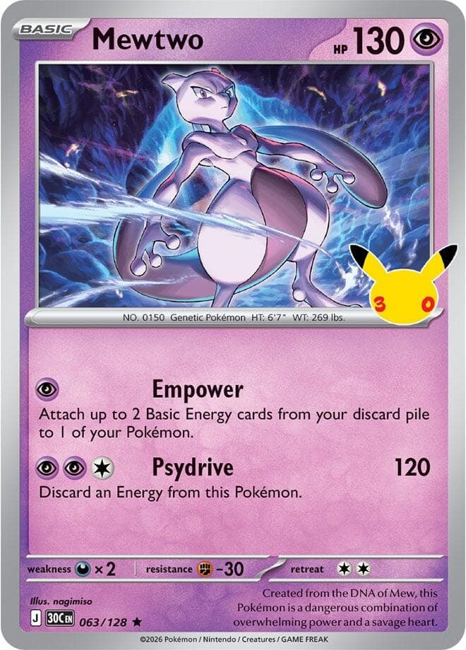 ME: 30th Celebration Mewtwo 63