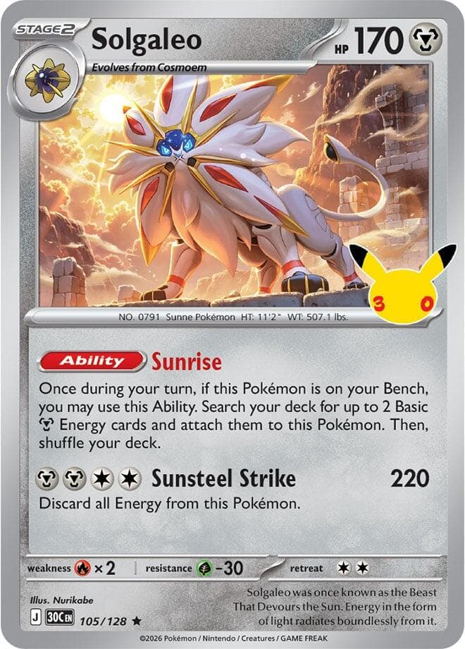 ME: 30th Celebration Solgaleo 105
