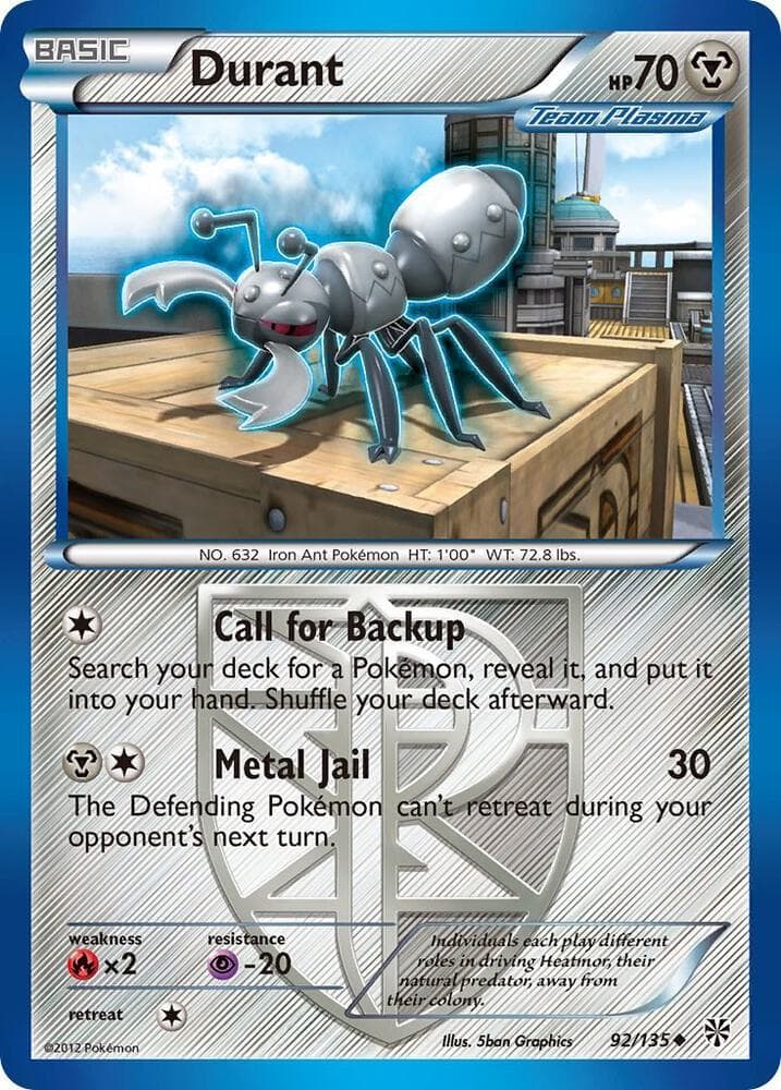 Durant (92) 2013 Pokemon Black & White Plasma Storm