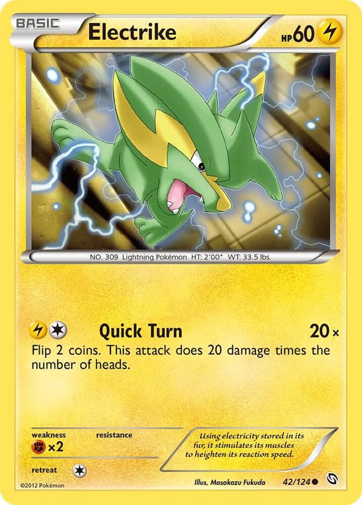 Electrike (42) 2012 Pokemon Black & White Dragons Exalted