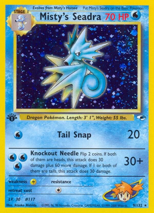 1995 seadra pokemon card value - PreRelease Promo #9/132 Seadra - 40/95 (Reverse Foil)