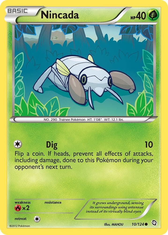 Nincada (10) 2012 Pokemon Black & White Dragons Exalted