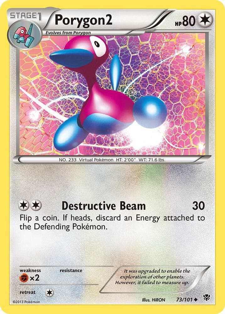pokemon card porygon2 Vintage Rare or Paralyzed 2010 Pokemon HeartGold & SoulSilver
