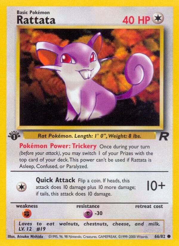 1999 rattata pokemon card Commemorate your favorite tabletop game with this Rattata 2003 Pokemon Skyridge Reverse Foil #90 PSA Authenticated 9 Card Rattata 1st Edition (66) 2000