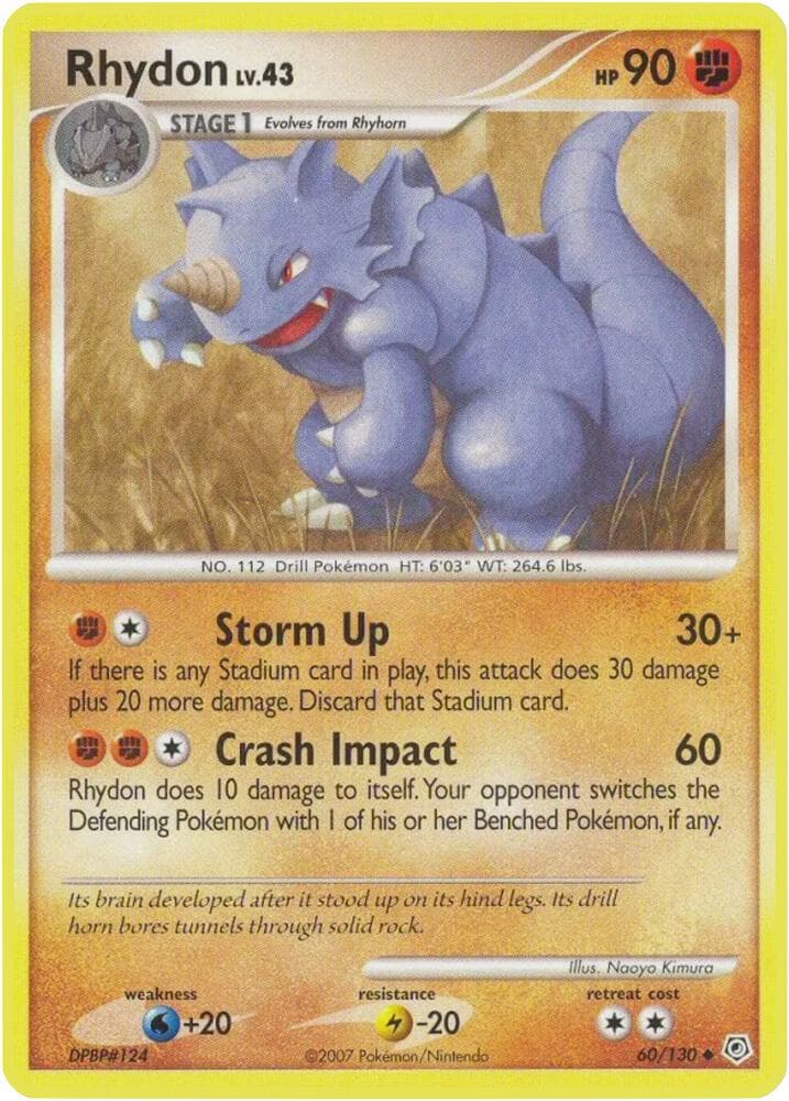 Rhydon (60) 2007 Pokemon Diamond & Pearl