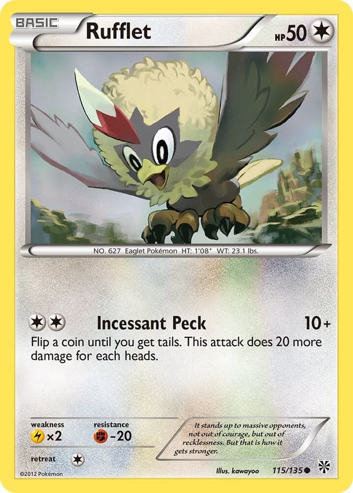 Rufflet (115) 2013 Pokemon Black & White Plasma Storm