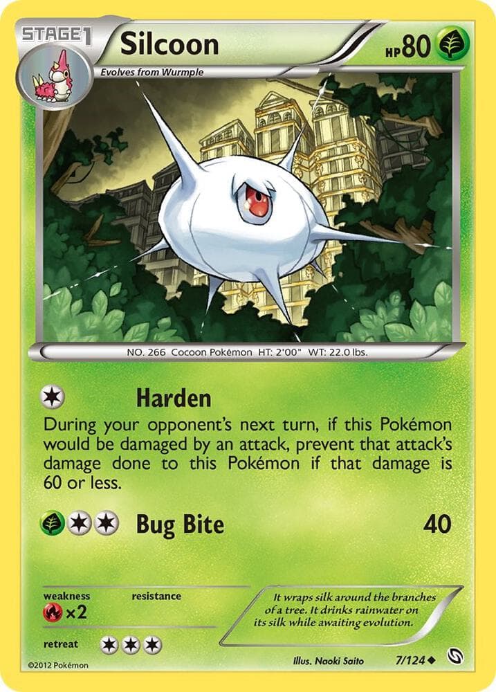 Silcoon (7) 2012 Pokemon Black & White Dragons Exalted