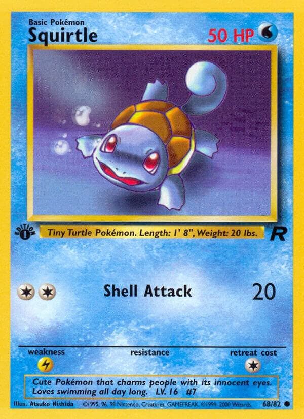 1995 squirtle pokemon card value 93/130 CGC 9 Common Card Type Why is my Squirtle card