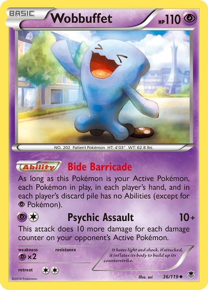 Wobbuffet (36) 2014 Pokemon XY Phantom Forces