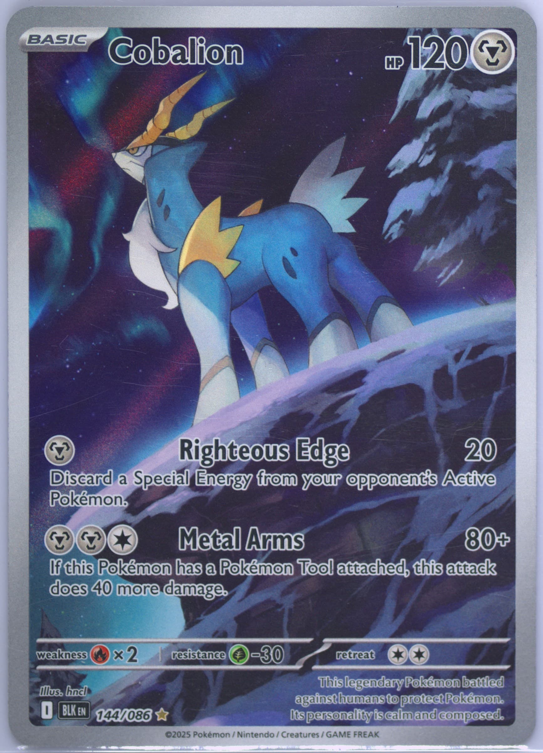 Cobalion Illustration Rare (144) 2025 Pokemon Blk EN-Black Bolt