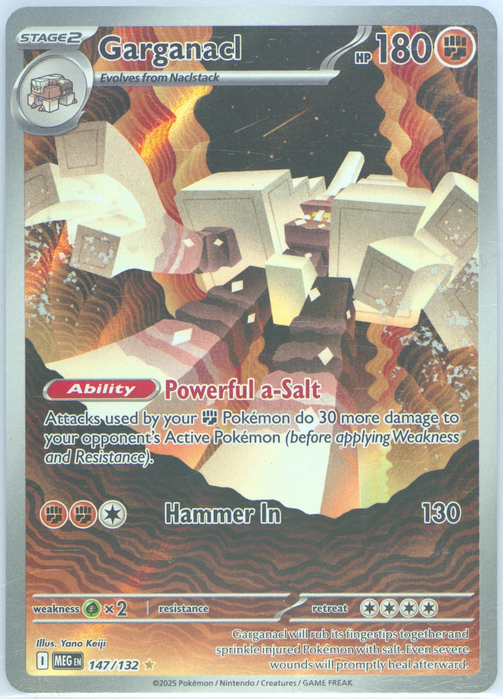 Garganacl Illustration Rare (147) 2025 Pokemon Meg EN-Mega Evolution