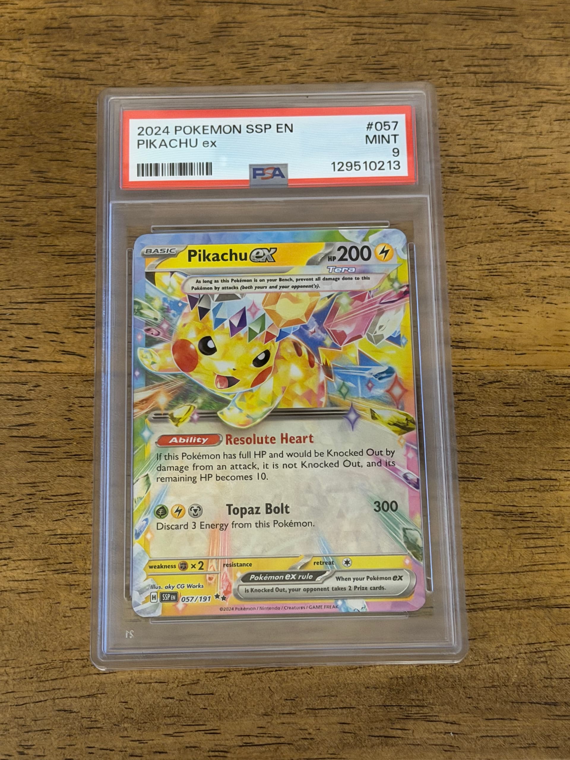 Pikachu EX (057) 2024 Pokemon Ssp EN-Surging Sparks - Pokmon Card Data Pikachu EX (057) 2024 Pokemon Ssp EN-Surging Sparks - Pokmon Card Data