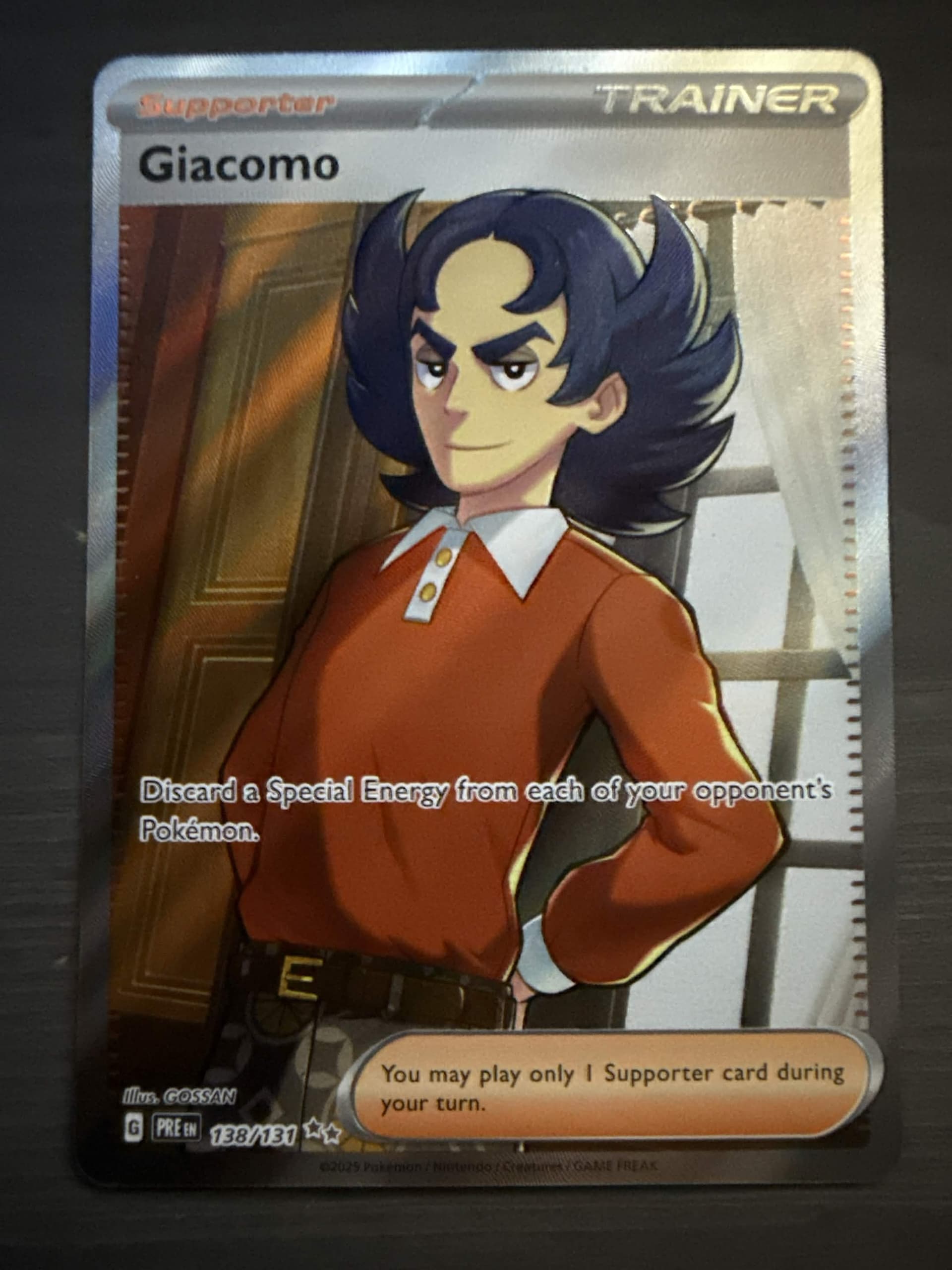 Giacomo Ultra Rare (138) 2025 Pokemon Pre EN-Prismatic Evolutions Giacomo Ultra Rare (138) 2025 Pokemon Pre EN-Prismatic Evolutions