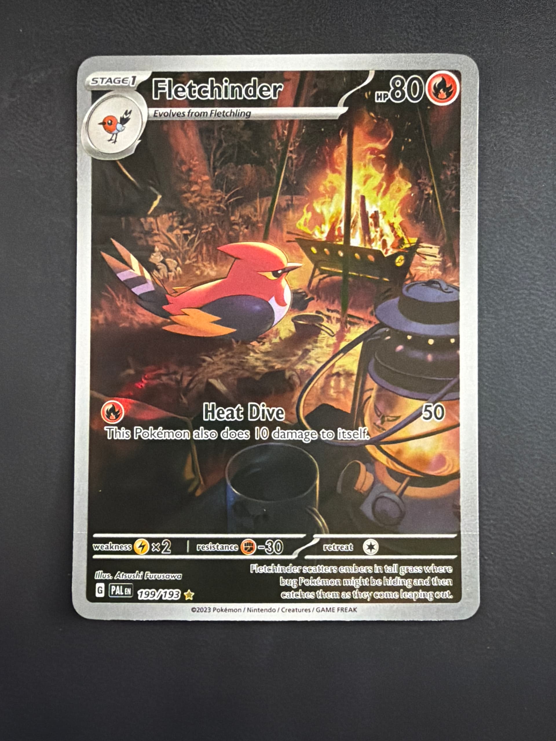 pokemon fletchinder card Fletchinder - 139/203 - Uncommon - Reverse Holo - Pokemon Pokemon Singles Evolving Skies