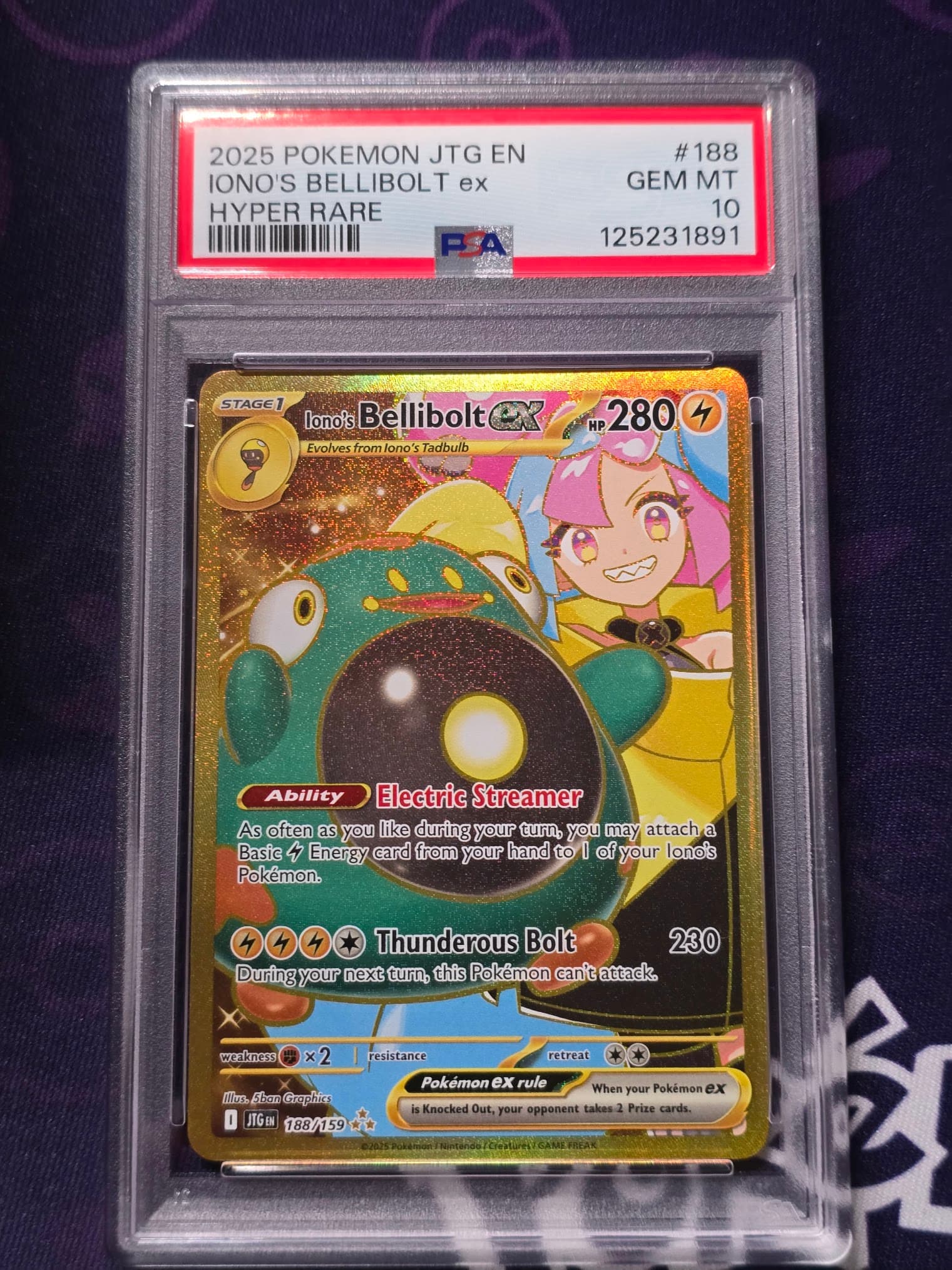 bellibolt ex pokemon card value {236/193}Iono's Lightning / 280 / Stage 1 Attack 1 Iono's Bellibolt Ex Pokmon TCG