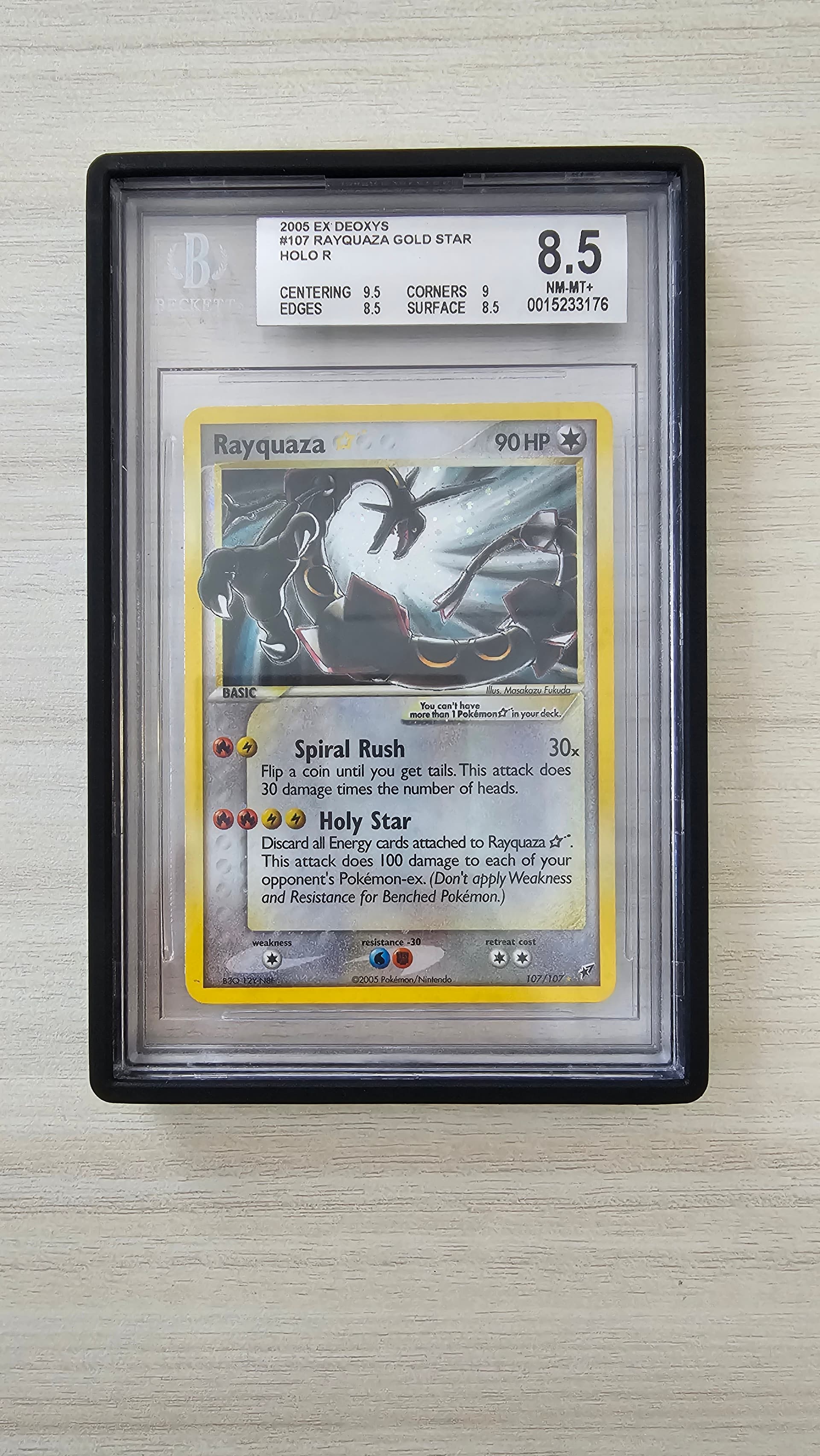 Rayquaza-Holo Gold Star (107) 2005 Pokemon EX Deoxys - Pokmon Card Data Rayquaza-Holo Gold Star (107) 2005 Pokemon EX Deoxys - Pokmon Card Data