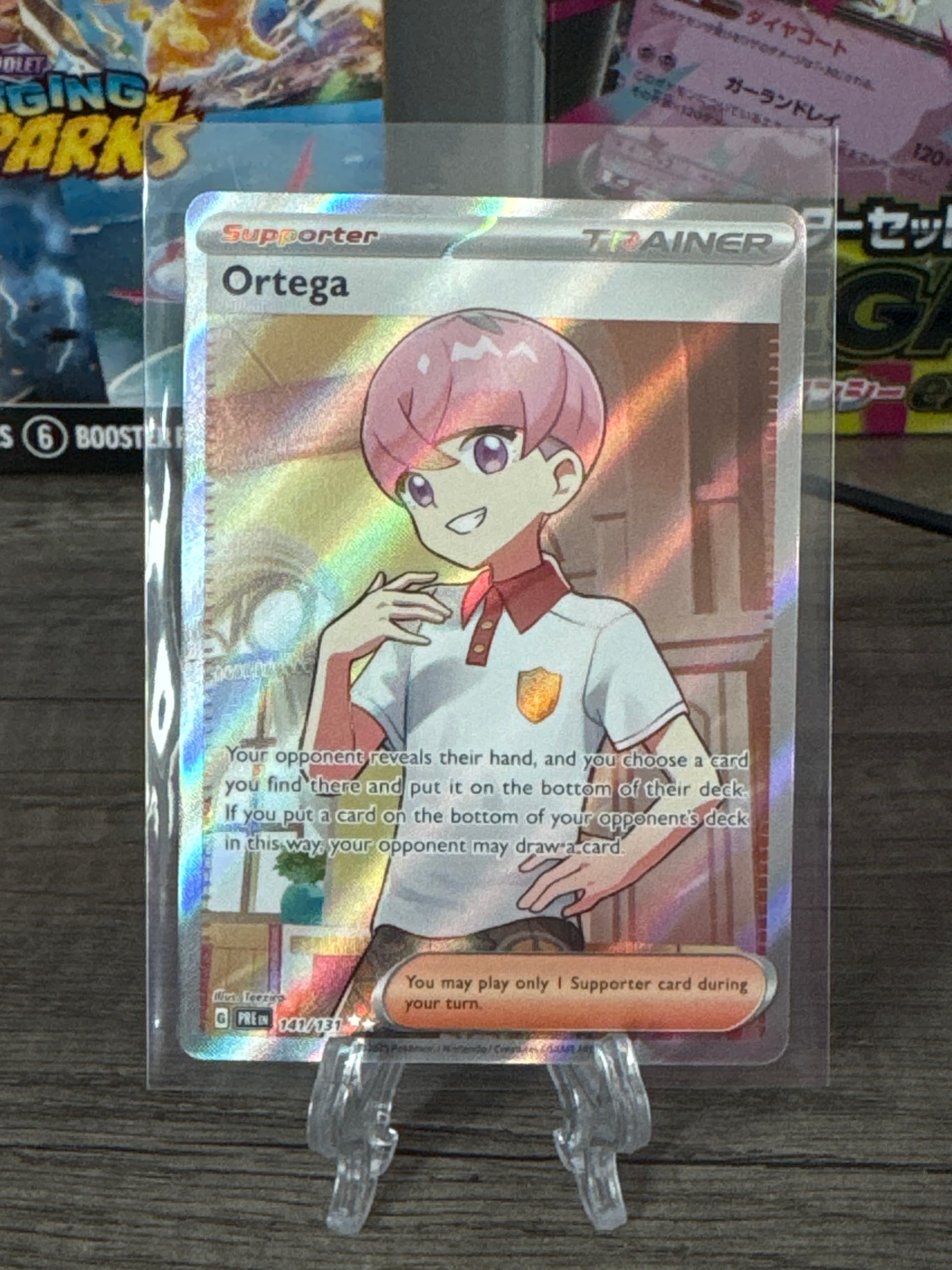 pokemon ortega card POKMON GAME sv8a 189/187 SR You may play only 1 Supporter card during your turn Ortega Ultra Rare (141) 2025