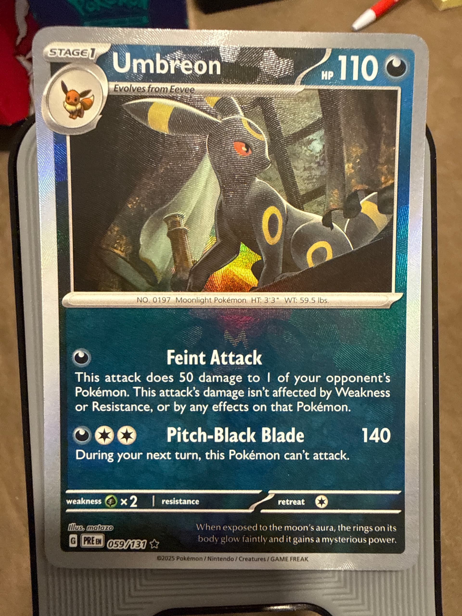 Umbreon Master Ball Reverse Holo (059) 2025 Pokemon Pre EN-Prismatic Evolutions - Pokmon Card Data Umbreon Master Ball Reverse Holo (059) 2025 Pokemon Pre EN-Prismatic Evolutions - Pokmon Card Data