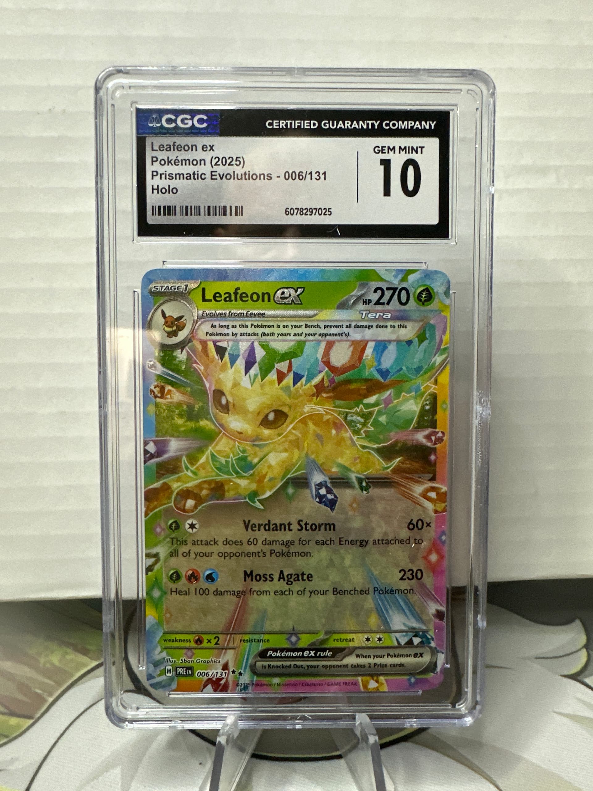 leafeon ex pokemon card Leafeon Ex Holographic Pokmon TCG Pocket Self Made Card - Sharp Details!