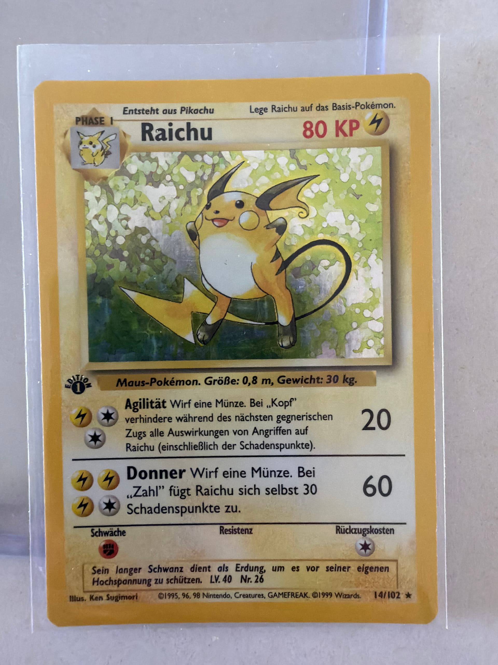 raichu pokemon card value 14/62 Pokmon Holofoil - Fossil Weakness Fighting 2 Resistance Metal Raichu-Holo (14) 1999 Pokemon Game