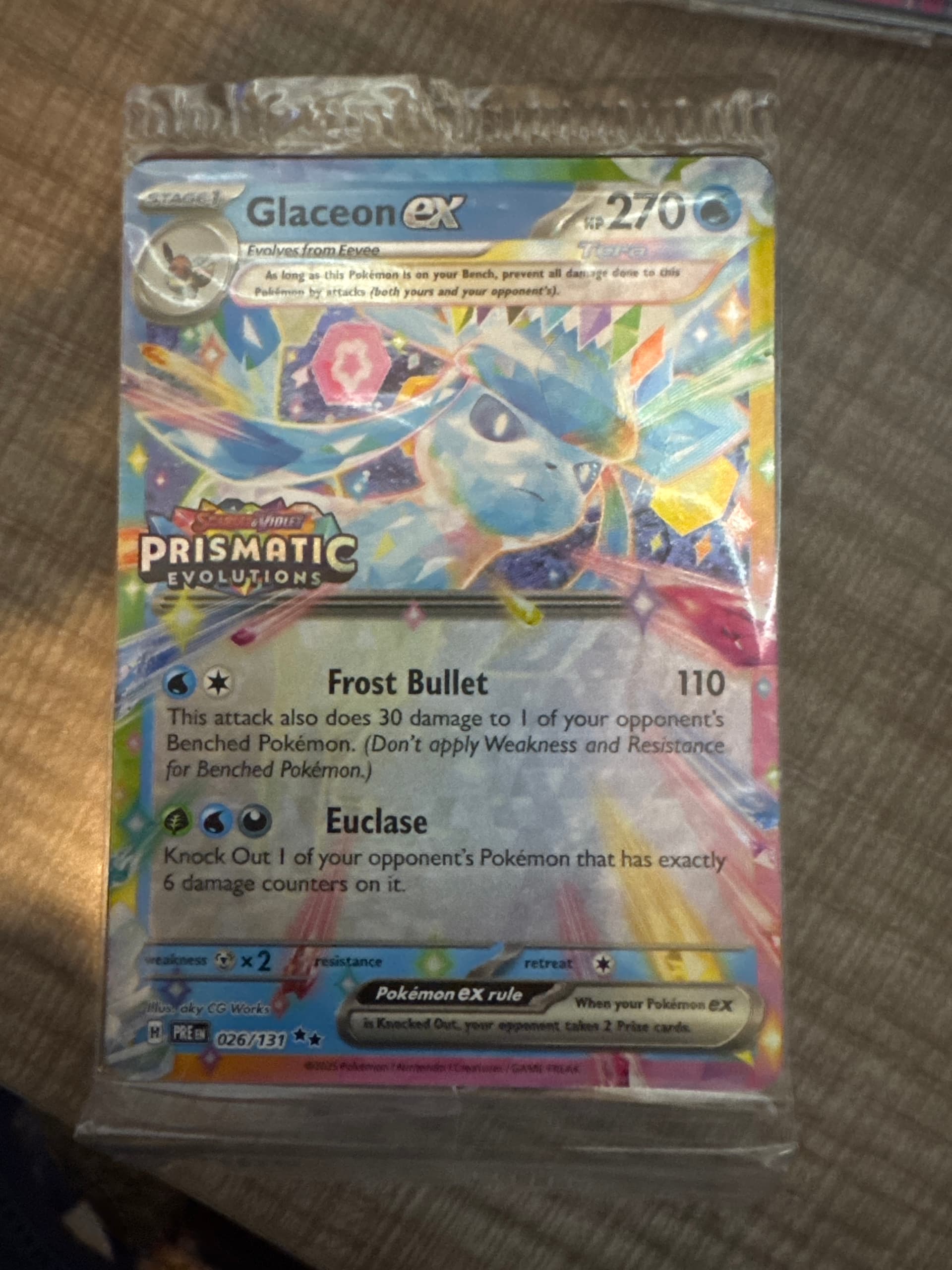 pokemon card glaceon ex - GX SM147 - Black Star Promo ex has been Knocked Out Pokemon Trading Card Game XY