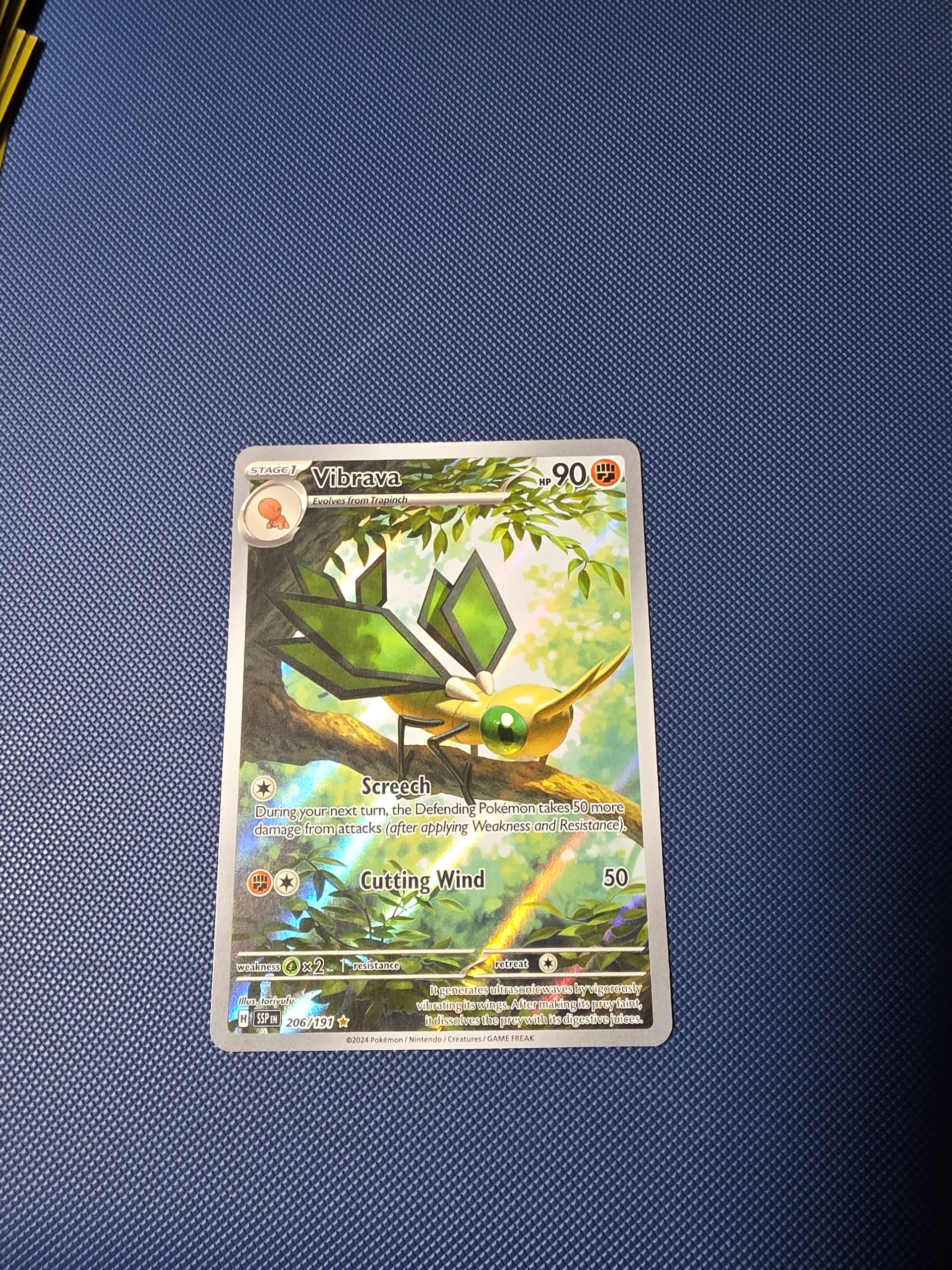 vibrava pokemon card 75/111 Uncommon | Furious Fists Colorless Artist Vibrava Illustration Rare (206) 2024