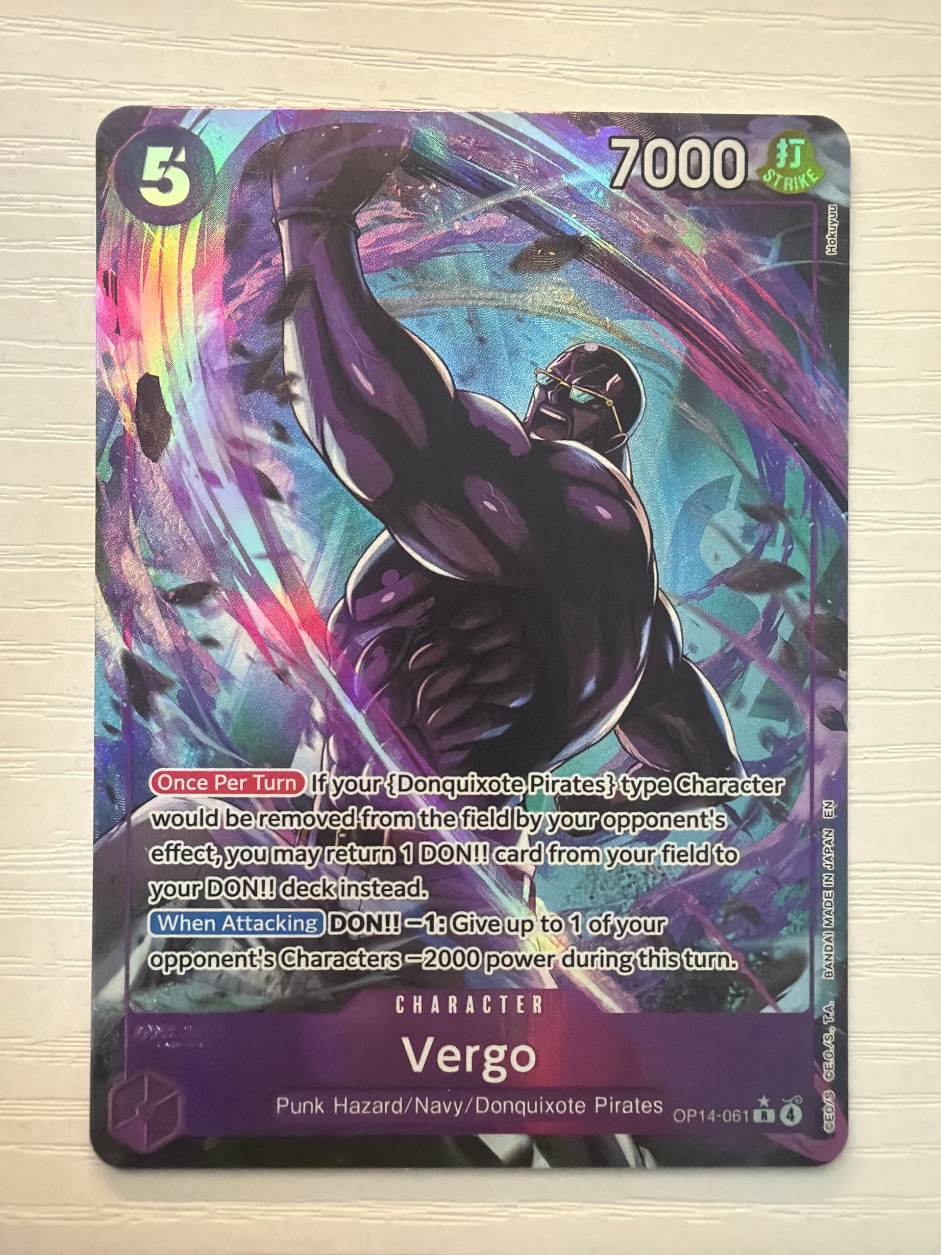Vergo Alternate Art (061) 2026 One Piece OP14-EB04-the Azure Sea's Seven Vergo Alternate Art (061) 2026 One Piece OP14-EB04-the Azure Sea's Seven