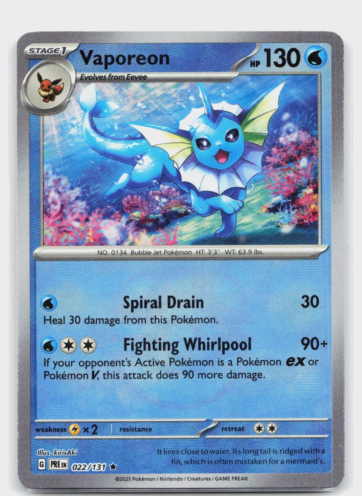 SV: Prismatic Evolutions Vaporeon (Master Ball Pattern) 22 SV: Prismatic Evolutions Vaporeon (Master Ball Pattern) 22