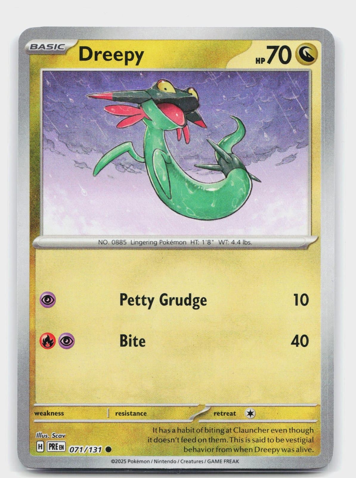 SV: Prismatic Evolutions Dreepy (Master Ball Pattern) 71 SV: Prismatic Evolutions Dreepy (Master Ball Pattern) 71