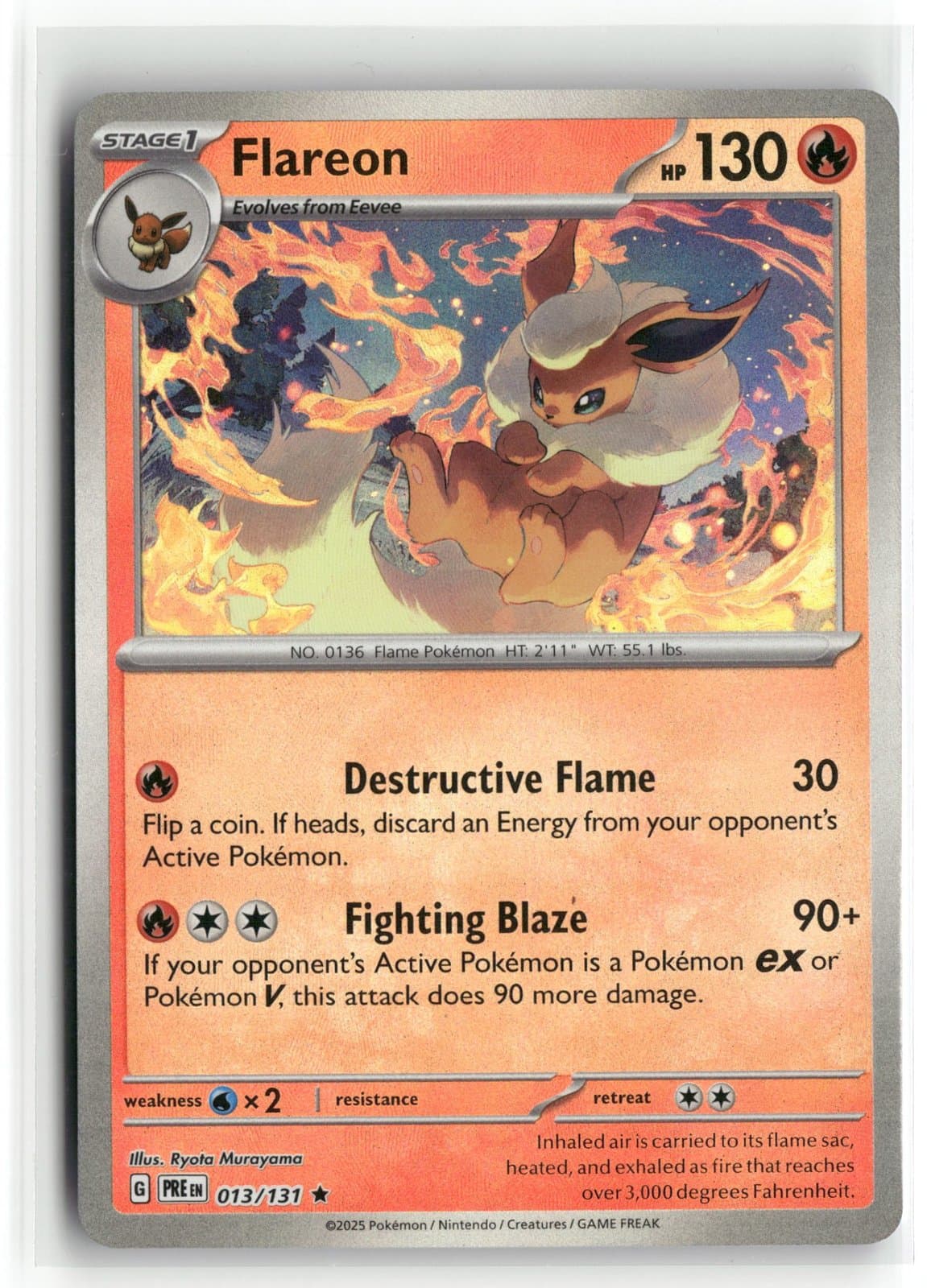 SV: Prismatic Evolutions Flareon (Master Ball Pattern) 13 SV: Prismatic Evolutions Flareon (Master Ball Pattern) 13