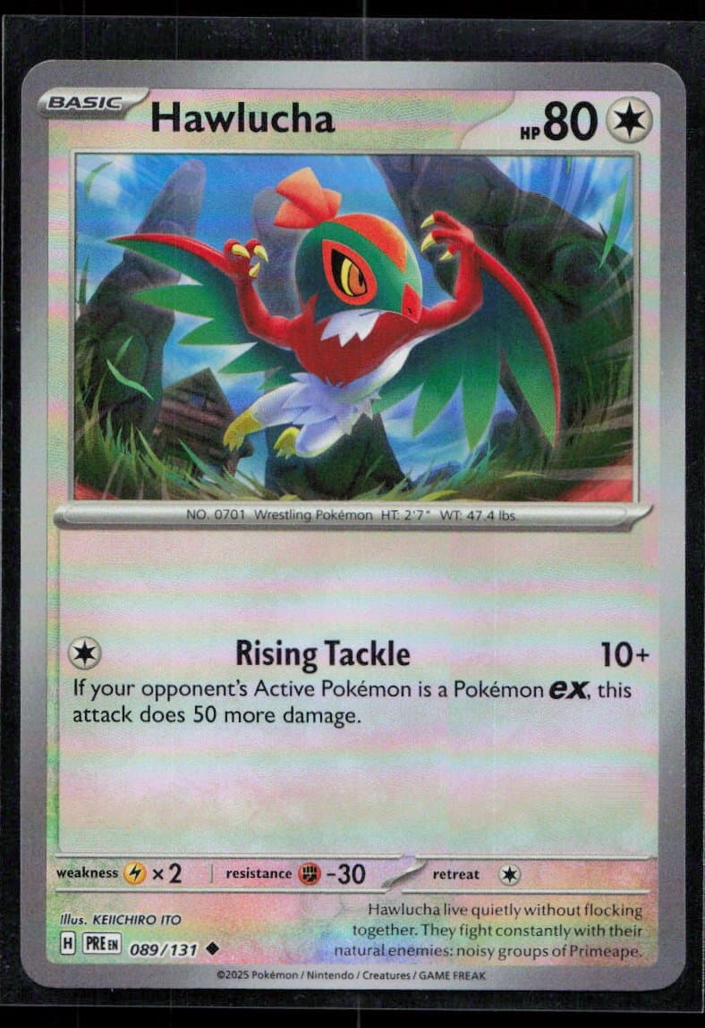 SV: Prismatic Evolutions Hawlucha (Poke Ball Pattern) 89 SV: Prismatic Evolutions Hawlucha (Poke Ball Pattern) 89