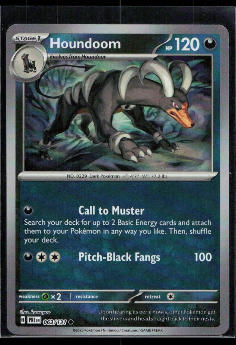 SV: Prismatic Evolutions Houndoom (Poke Ball Pattern) 63 SV: Prismatic Evolutions Houndoom (Poke Ball Pattern) 63