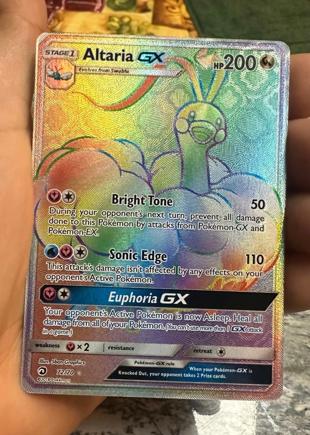 Full Art/Altaria GX Secret (72) 2018 Pokemon Sun & Moon Dragon Majesty Full Art/Altaria GX Secret (72) 2018 Pokemon Sun & Moon Dragon Majesty