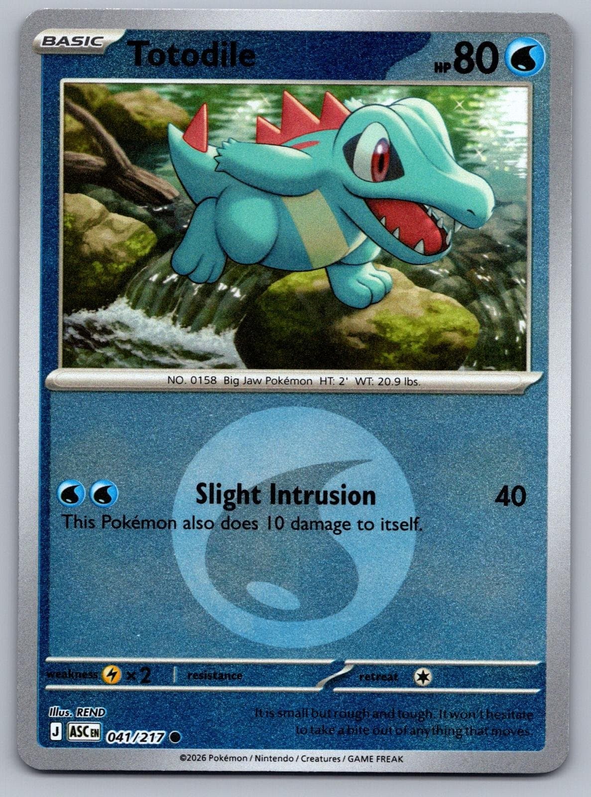 ME: Ascended Heroes Totodile (Energy Symbol Pattern) 41 ME: Ascended Heroes Totodile (Energy Symbol Pattern) 41