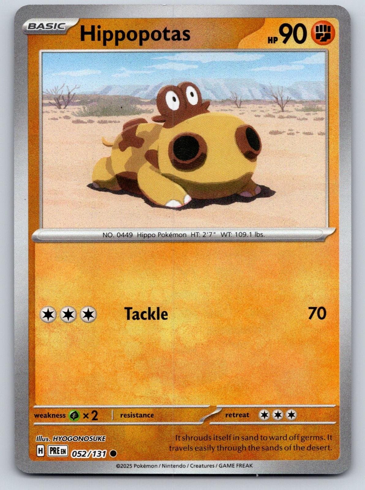 SV: Prismatic Evolutions Hippopotas (Master Ball Pattern) 52 SV: Prismatic Evolutions Hippopotas (Master Ball Pattern) 52