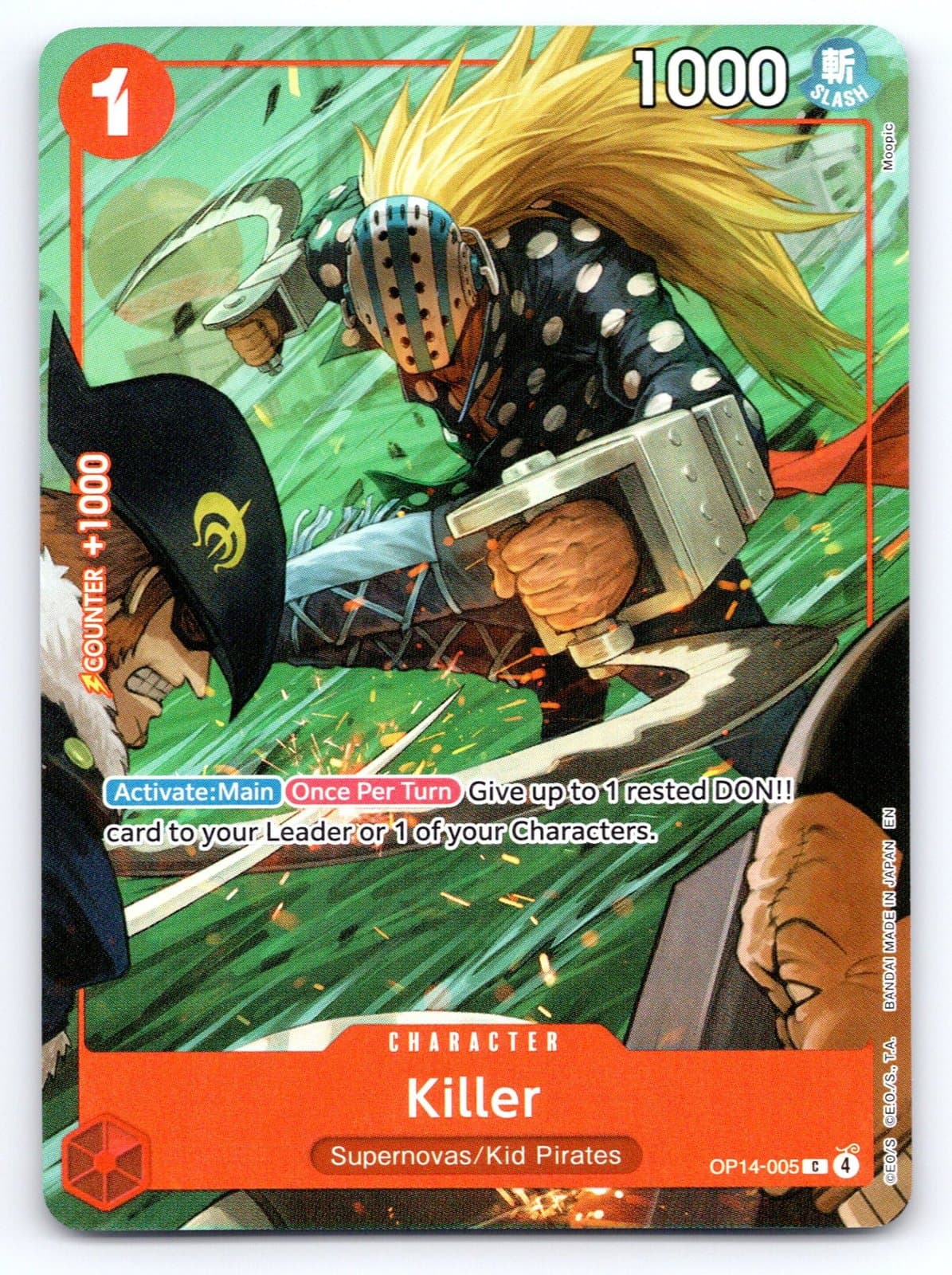 One Piece Promotion Cards Killer (One Piece Card Game Illustration Box Vol. 8) OP14005 One Piece Promotion Cards Killer (One Piece Card Game Illustration Box Vol. 8) OP14005
