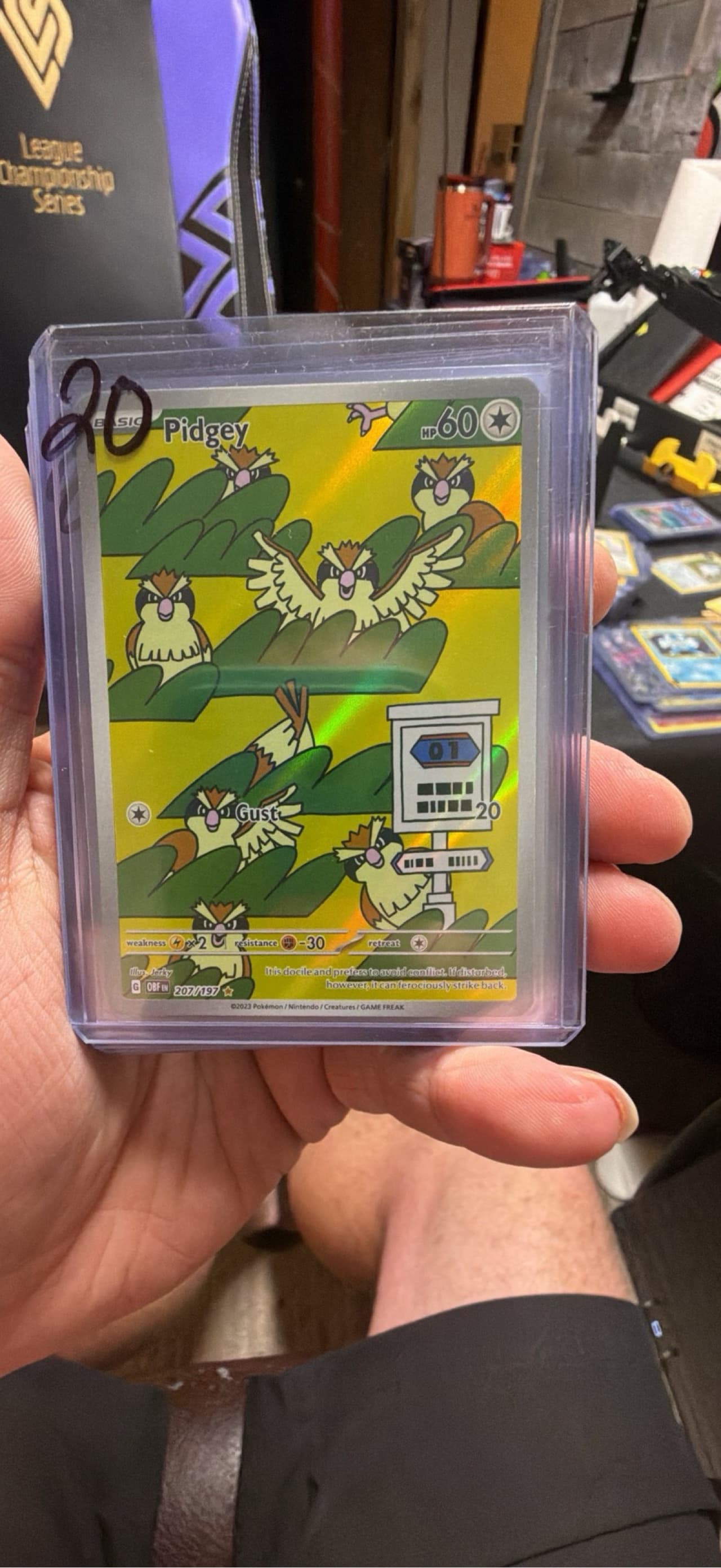 207/197 pokemon card Pidgey The item may be similar but not exactly the same as the image (e.g Pokemon - Pidgey 207/197 -