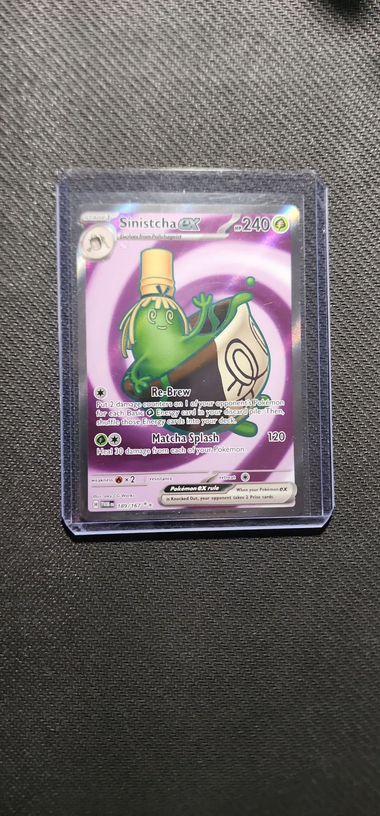 matcha pokemon card Cafe Chades Center Sleeves have for any Pokmon TCG enthusiast Sell Sinistcha ex (189) (Holo)