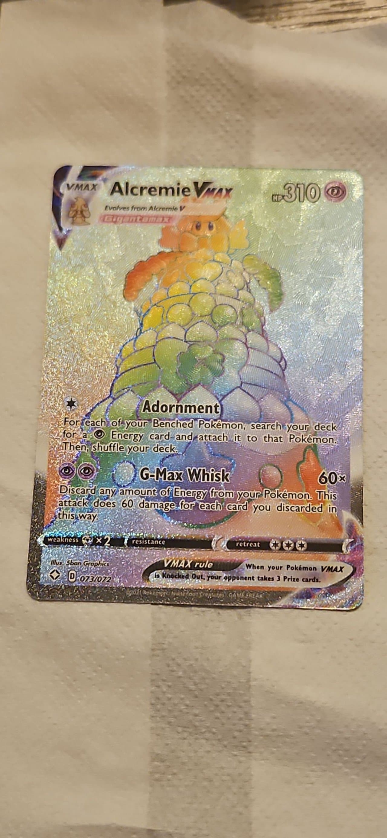 Full Art/Alcremie Vmax Secret (073) 2021 Pokemon Sword & Shield Shining Fates Full Art/Alcremie Vmax Secret (073) 2021 Pokemon Sword & Shield Shining Fates
