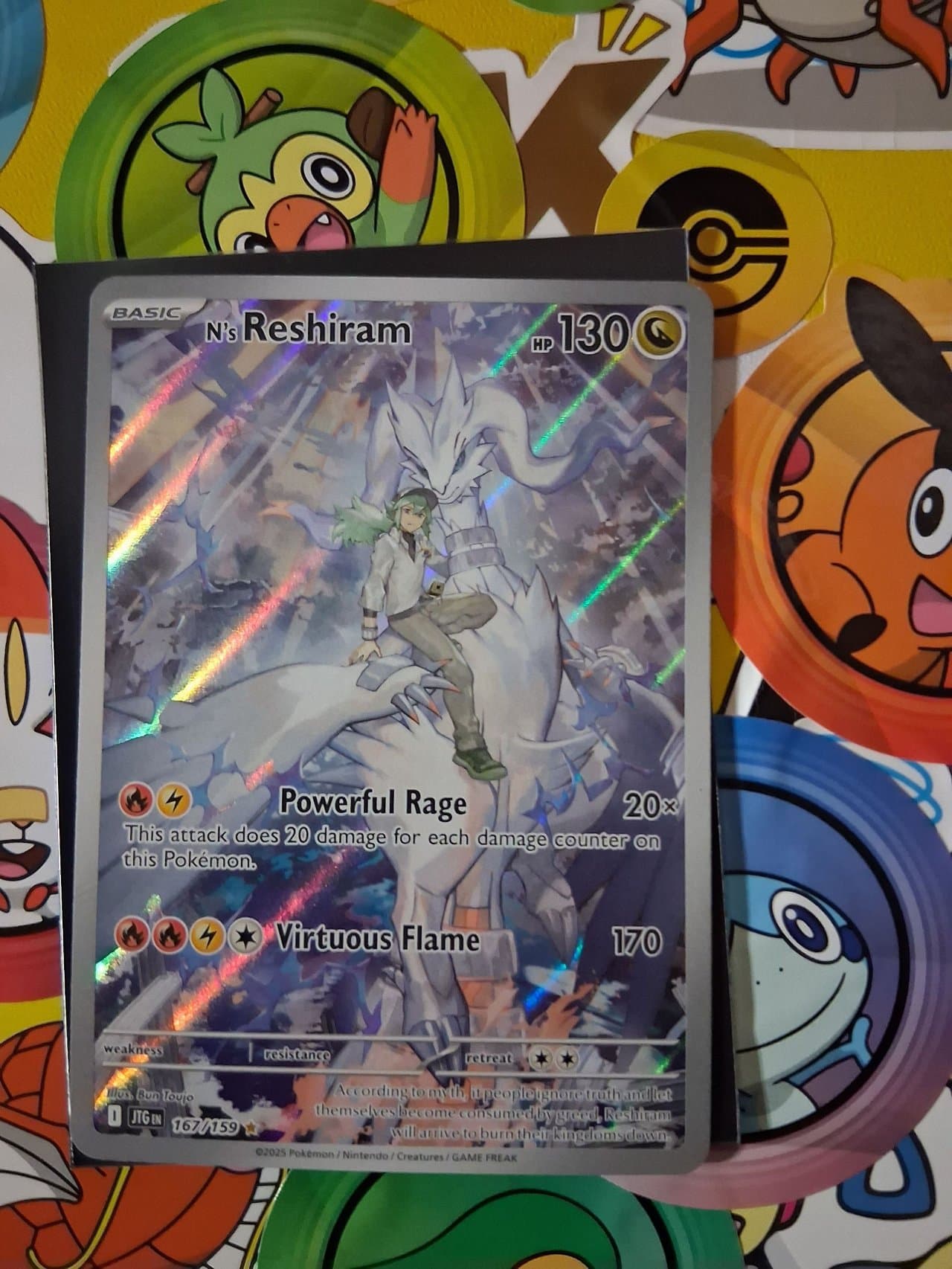 N's Reshiram Enhanced Booster Box Topper (167) 2025 Pokemon Jtg EN-Journey Together N's Reshiram Enhanced Booster Box Topper (167) 2025 Pokemon Jtg EN-Journey Together