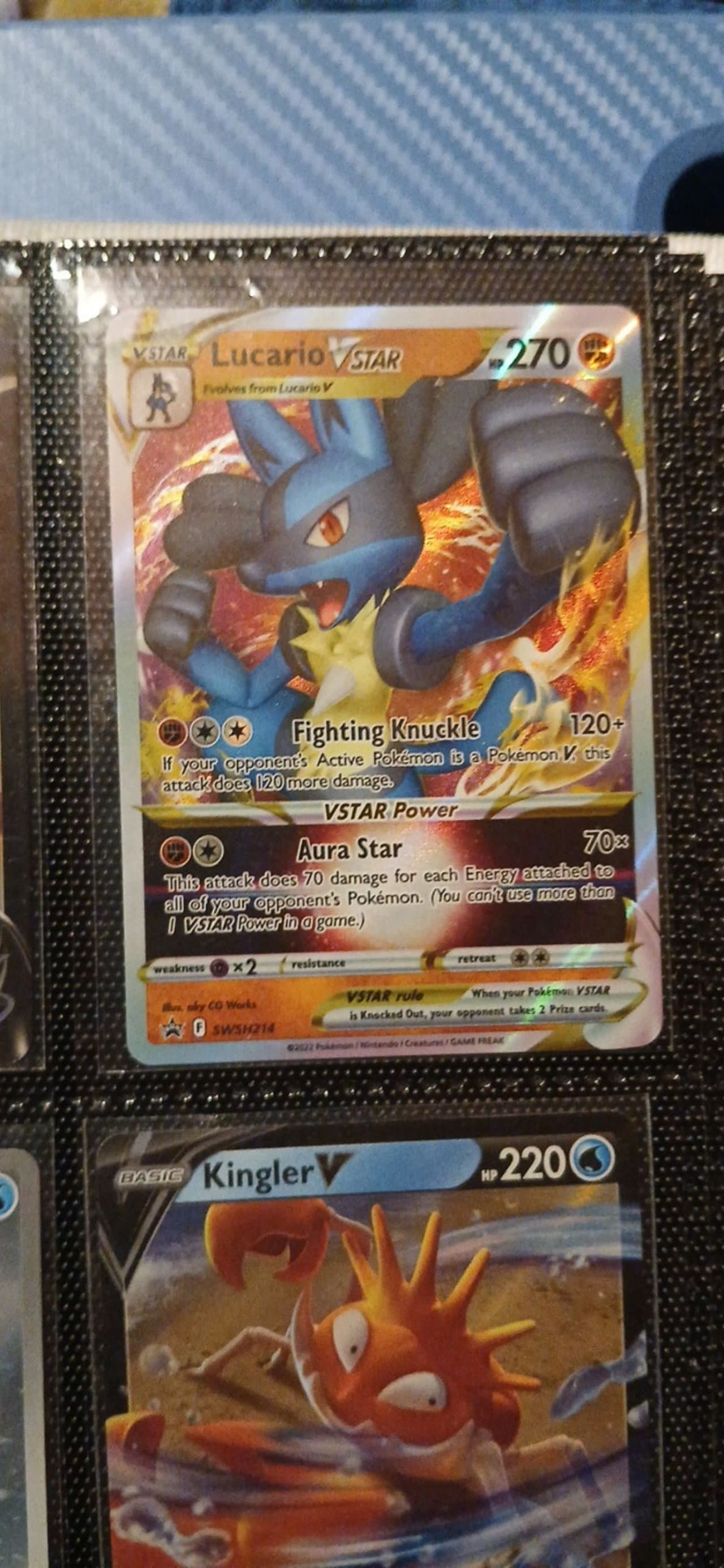 lucario v star pokmon card Frames so wait until theyve powered up their team to unleash this punishing move Lucario VSTAR Premium Collection