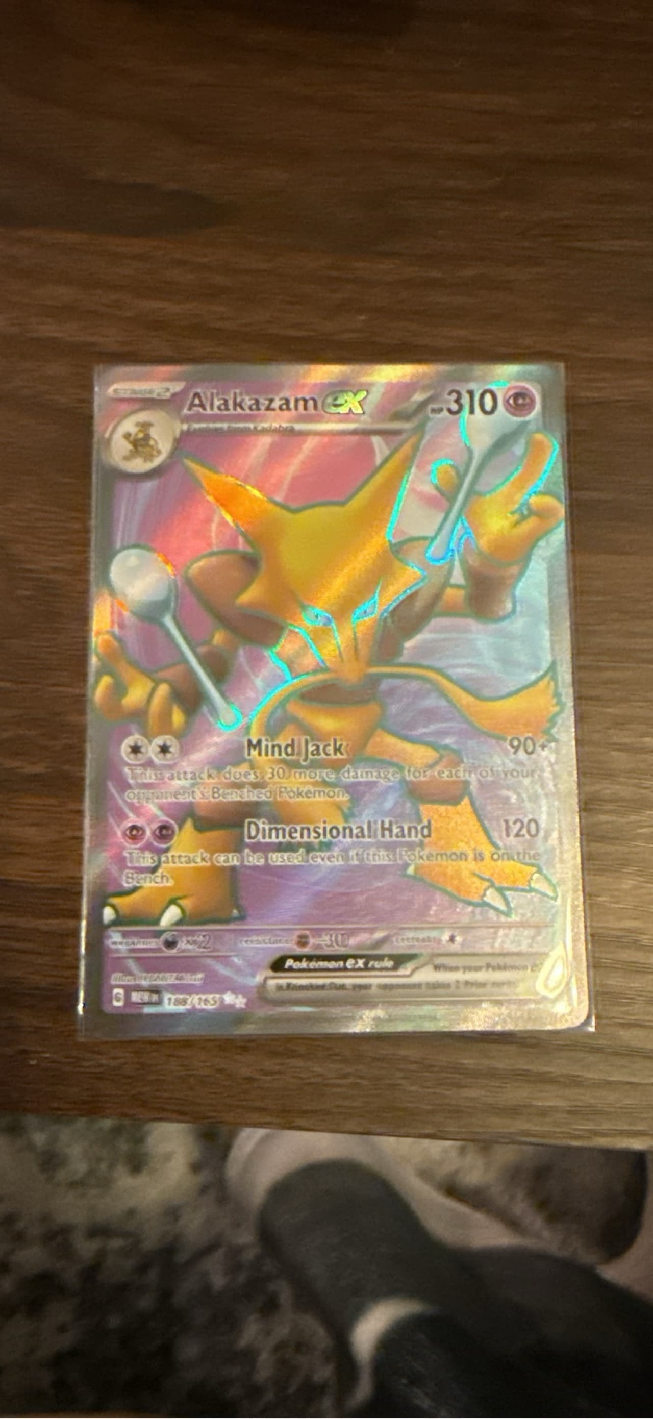 alakazam gx pokemon card ex 188/165 Pokemon 151 Full Art : Toys & Games variation to centering Alakazam