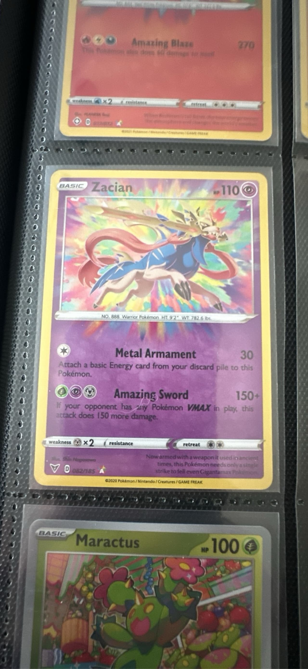 zacian vivid voltage pokemon card value - 082/185 Ultra Amazing Rare holofoil pattern or surface detail) Zacian - 082/185 - Amazing