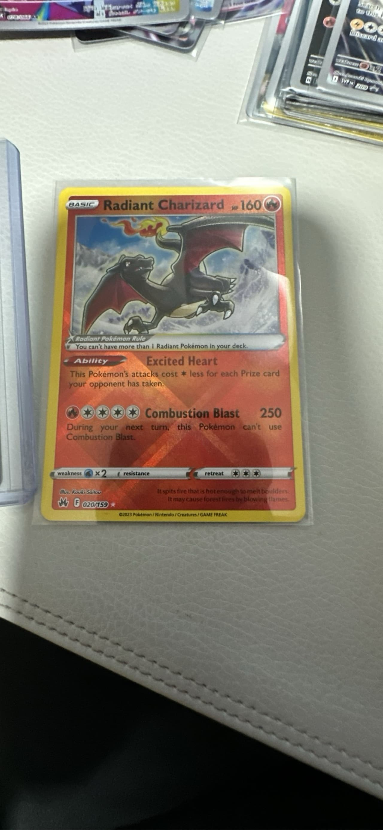 pokemon tcg crown zenith 020 159 radiant charizard card | 20/159 this graded and authenticated card is the perfect way to showcase your collection. Radiant Charizard (020) 2023 Pokemon
