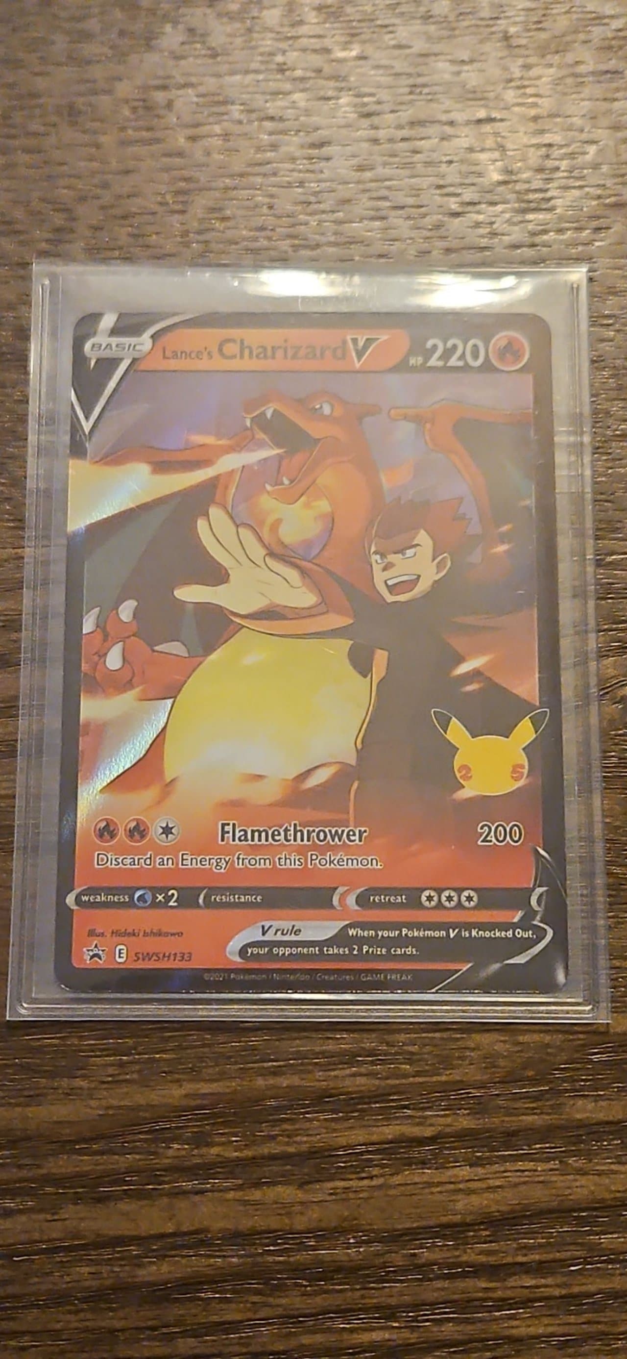 Lance's Charizard V Celebrations Collection (133) 2021 Pokemon Swsh Black Star Promo Lance's Charizard V Celebrations Collection (133) 2021 Pokemon Swsh Black Star Promo
