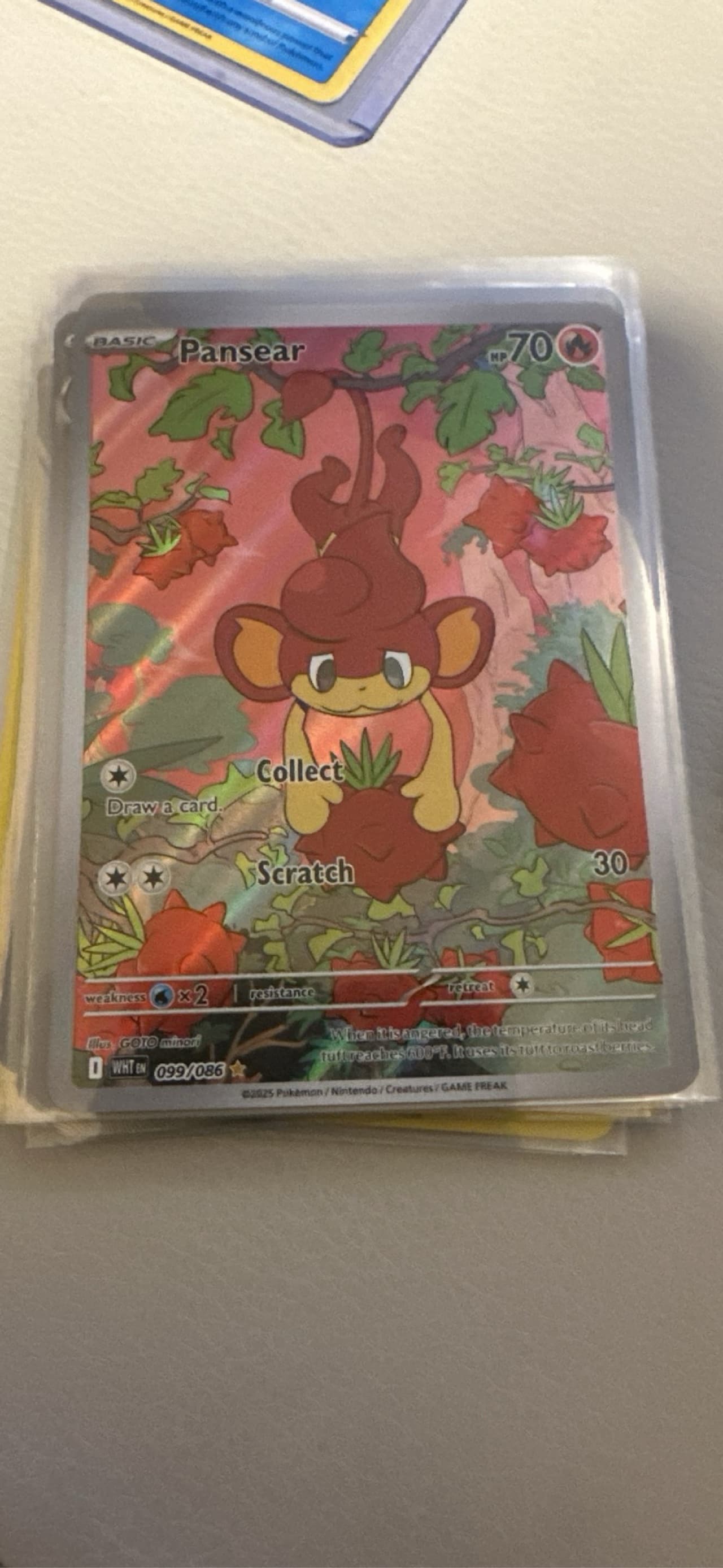 pokemon card pansear Japanese 014/086 sv11W C Mirro Monster Ball TCG ToysOneJapan Colorless Bite (20) Weakness Water 2 Resistance None None Retreat Cost 2025 Pokemon Japanese Sv11w-white Flare